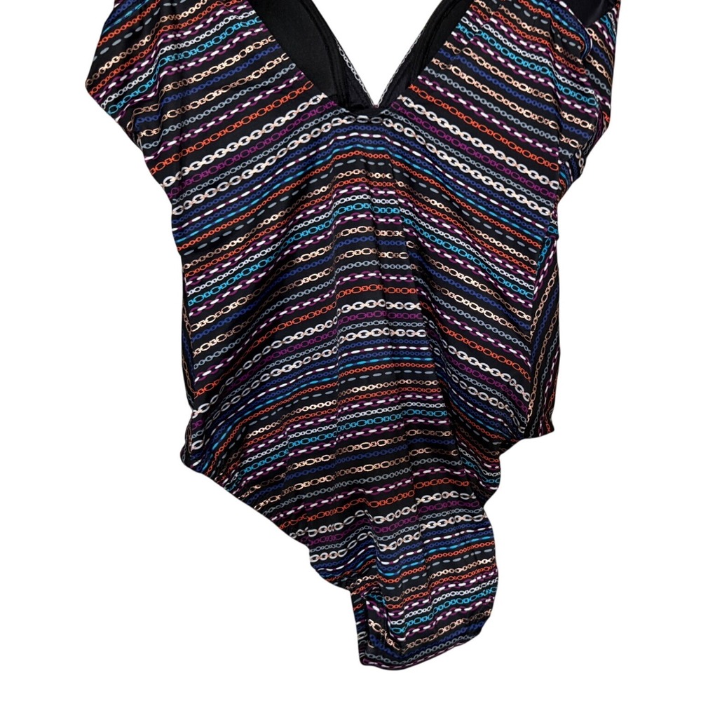 Miraclesuit Odyssey One Piece Swimsuit Multicolor Chain Print Size 10 NWOT - Picture 9 of 14